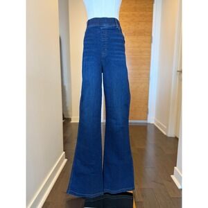 SPANX Flare Jeans Midnight Shade Stretch High Rise Pull On Tall XL 16 Plus Size